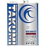 TAKUMIモーターオイル(AKTJAPAN) エンジンオイル 5W-40 SP/CF 4L 4輪ガソリン/ディーゼル車用 化学合成油 街乗り