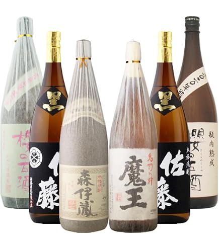 Amazon.co.jp: 焼酎福袋 1.8L × 2本 セット 1/10で森伊蔵か村尾か魔王