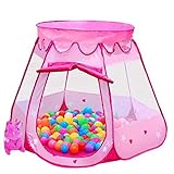 KINGDO Pink Princess Castle Indoor and Outdoor for 1 to 8 Years Old Children Game Play Toys Tent (Ba