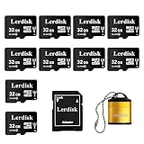 工場卸売 32GB Micro SD カード 10 枚パック、U3 A1 V30 クラス 10、80+MB/s 読み取り、4K カメラ、ゲーム コンソール、ドローン、CCTV 用 - SD アダプター付き(32GBX10)