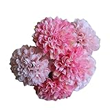 AWHAO 6pcs ポンポンマムバンドル 造花 インテリア 7色