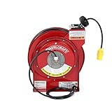 Reelcraft L-4050-163-3 Spring Driven Cord Reel with 50-Feet of 16/3 Cord and Single Outlet [並行輸入品]