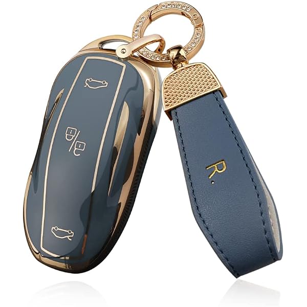 Amazon.co.jp: QBUC for Teslaキーフォブカバー キーチェーン付き 車の