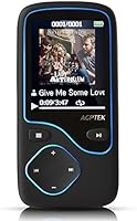 AGPtEK C05 bluetooth2.1搭載 容量8GB MP3プレーヤー ロスレス音質 マイクロSDカード64GBに対応（ブラック）