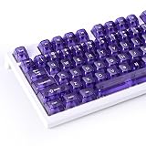 EvoGlide【紫の霧】キーキャップ 118キー Cherryプロファイル 透明 PC素材 カスタムキーキャップセット 60% 65% 75% 80% 100%メカニカルキーボード用 Cherry Gateron MXスイッチ用キーキャップ パーブル