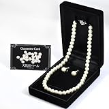 高級天然貝パール使用 パールネックレスイヤリングセット