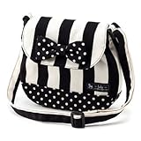 ミニショルダー モノトーン 赤ちゃん お出かけ バッグ 日本製 wide stripe(twill・black) B1704500