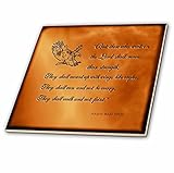3dRose ct_30756_1 Isaiah 40 31 Bible Verse with Eagle Engraved Into a Copper Background Ceramic Tile