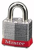 Master Lock 3RED No. 3 Safety Lockout Padlock, Steel Body, Red Bumper [並行輸入品]