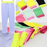 【即納】(韓国スタイル子供服) レギンス キッズ ジンーズ 女の子 シンプル 配色デザイン 90cm 100cm 110cm 120cm 130cm 120cm,green