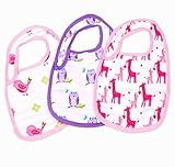 Today's Deal Cute Baby Burp Bibs & Baby Burp Cloths. Multi Layers Muslin Baby Bibs For Burping, Droo