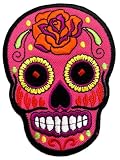 ワッペン アイロン Sugar Skull カラベラ スカル ドクロ ガイコツ メキシコ ピンク カラフル 刺しゅう アップリケ パッチ