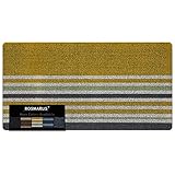 ROSMARUS 玄関マット 泥落としマット 玄関 出入り口 屋外 滑り止め加工 PVC 43*81cm 北欧 イェロー