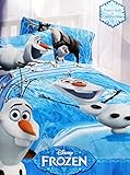 Disneys Frozen OLAF Twin Comforter & Sheet Set (4 Piece Bed In A Bag) [並行輸入品]