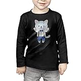 おしゃれをした猫 子供服 春秋 長袖 Tシャツ トレーナー 丸い襟 キッズ 男の子 女の子 ベビー おしゃれ カジュアル ファッション 可愛い