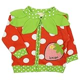 2014春新作 【FRUITS FARM】 へた風襟＆ポケット付きみずたま柄ジャケット