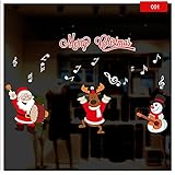 TOPmountain 可愛い PVC クリスマス ウィンドウウォールドア ガラス ステッカーリムーバブルDIYデカール DIYデカール