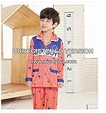 (チェリーレッド) CherryRed 子供 男の子 ファション パジャマ ルームウェア 部屋着 寝間着 上下2点セット 長袖 フリース 春秋向け リラックス 快適 気持ち良い コットン 165 オレ