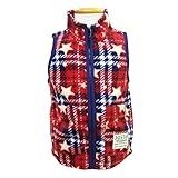 (ポスター) POSTAR　総柄フリース キッズ ベスト　レッド　130cm