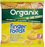 Organix Finger Foods Organic Sweetcorn Rings 7mth+ (20g) Organixのフィンガーフード有機スイートコーンリング7Mth + （ 20グラム）