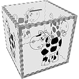 Large ' Cute Cow 'クリアマネーボックス/貯金箱( mb00052186 )