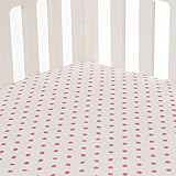 Glenna Jean Millie Fitted Sheet, Pink Dot by Glenna Jean