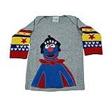 Sesame Street Super Groverステッチ長い靴下スリーブシャツ