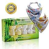 naturebornbaby Bamboo Baby Towels with 2 Drool and Ebook, 10 by 10 Inch by naturebornbaby