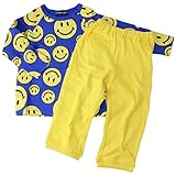 LITTLE BEAR CLUB（リトルベアクラブ） スマイル柄長袖パジャマ　S15759 (100cm, ブルー/イエロー)