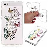 Huawei P8 Lite ケース Zeebox Huawei P8 Lite高品質 TPU カバー 衝撃吸収 Huawei P8 Lite 用 超薄型 柔軟 落下防止 保護カバー 生涯補償付き (