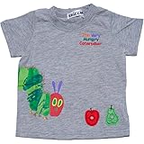 2017年 夏物 はらぺこあおむし 天竺 つなぎ柄 半袖Ｔシャツ THE WORLD OF ERIC CARLE グレー◇95cm