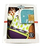 パパジーノ ズービーペッツ きりん 出産 お祝い セット ビブ ガーゼ ハンカチ ブルー (AM_ZPG111-27)