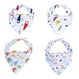 Nitaw 綿100% スタイ ビブ 4枚セット