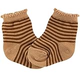 シンクビー ソックス クルーボーダー 7-8cm(ベージュ)