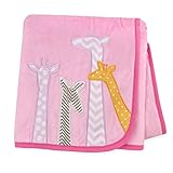 Carter's Plush Valboa with Microplush Blanket, Giraffes/Pink/Orange/White by Carter's