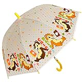 子供 傘 ジャンプカサ 50cm 55cm Disney ディズニー スヌーピーワンタッチ 雨傘 雨具 学童傘 8本骨 女の子 男の子 55cm チップ＆デール