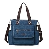 Mengma ２点セット　5 Colors　レディース　マザーズバッグ　ハンドバッグ　斜め掛け 高収納性 (blue)