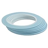 マスキングテープ 高耐熱塗装マスキングテープ (曲線用) 車両塗装養生テープ ビニール基材1mm 1.5mm 2mm 2.5mm 3mm 4mm幅 (6巻入)