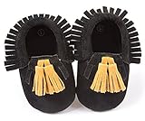 Nice Days（ナイス　ディズ）　ベビーファーストシューズ　可愛い靴　プレゼント お出かけ 出産お祝い (13, ブラック+イエロー)