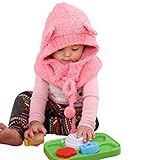 HBF ベビー ニット帽 アニマル 耳付き スヌード ネックウォーマー 防寒 キャップ 帽子 かわいい 赤ちゃん 子供 キッズ 女の子 男の子 ピング