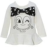 2017年 春物 アンパンマンガール 天竺 ペプラム ＢＩＧリボン付き 長袖Ｔシャツ Anpanman Girl アイボリー◇80cm