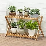 木製植物フラワーディスプレイスタンド木製ポットシェルフラック屋外屋内ランディング多層ポットホルダー