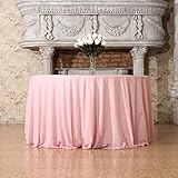 (230cm Round, Pink) - 3E Home 230cm Round Sequin TableCloth for Party Cake Dessert Table Exhibition 