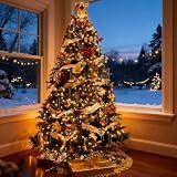クリスマスツリー 400cm セット ラージサイズクリスマスツリー クリスマスデコレーションセット デコレーション付きクリスマスツリー フェスティバルギフト 組み立てが簡単 収納が簡単 家庭用／商業用／屋内用／屋外用／アウトドア用 (400cmセット)