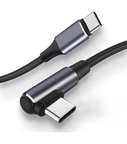 Amazon.co.jp: Type C to Type C ケーブル L字 3m Popolier 【20Gbps