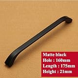 Dagly（TM）長さ175ミリメートル穴ピッチ160ミリメートル亜鉛合金は黒色を扱う現代のハンドルキッチン家具ハンドル寝室の引き出しを扱います