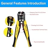 Professional Heavy Duty Self Adjusting Wire Stripper Cutter Cable Crimper Automatic Plier Terminal T