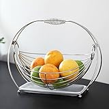 WENZHE フルーツ ラックボウルバスケボールクリエイティブ 排水バスケット ポータブル ステンレス鋼、 33 * 25cm