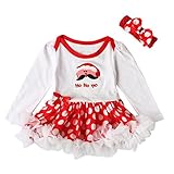 Ochine　ベビー　レース　ドレス　ワンピース＋ヘアバンド　二点セット　クリスマス　発表会　入園式　パーティー　子供　女の子　出産祝い　レッド＋ホワイト　0-18月歳設定
