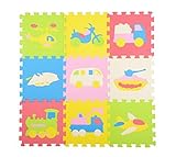 Misaky Kids Puzzle plane, truck, 10Tiles and Edges Play Mat, 30cm30cm [並行輸入品]